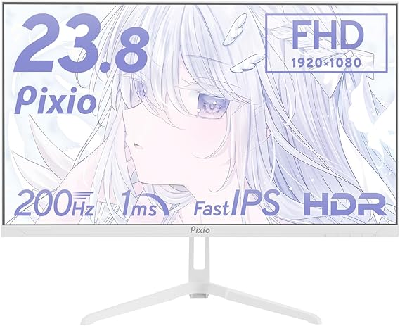ゲーミングモニター Pixio PX248 Wave White