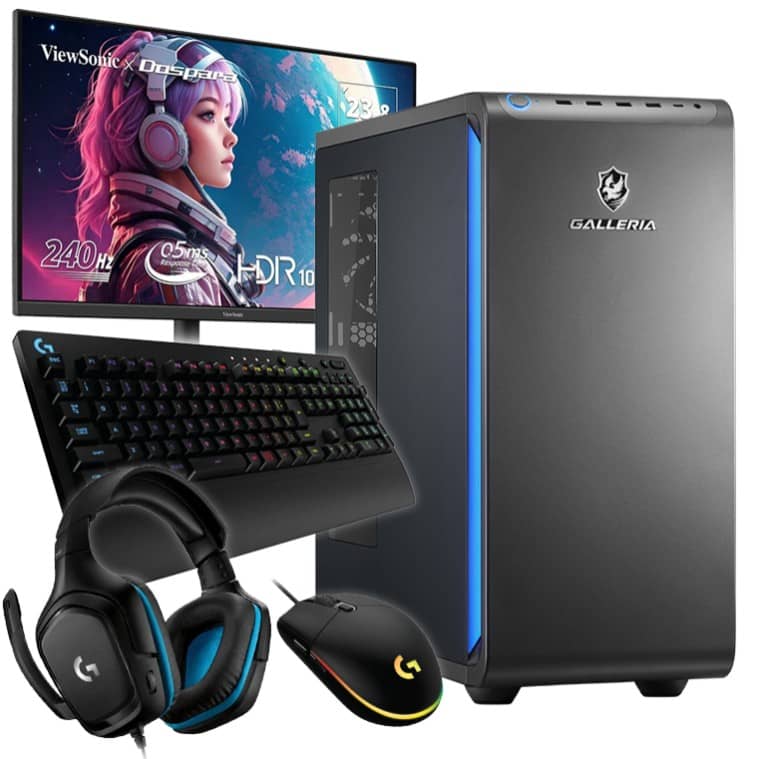 ドスパラ ガレリアのゲーミングPCセットモデル参考画像