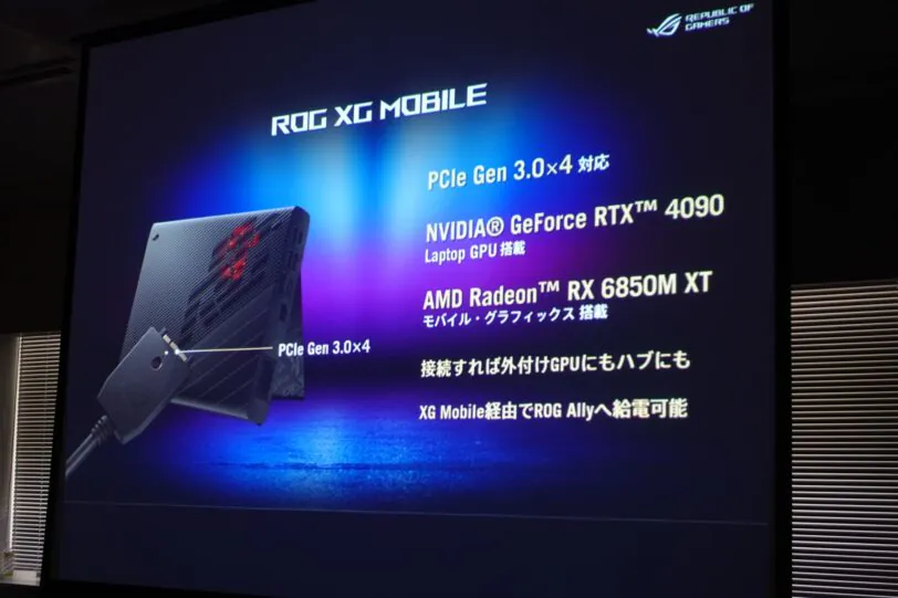 ROG AllyにROG XG Mobileをつければより高画質・高フレームレートでゲームがプレイできる