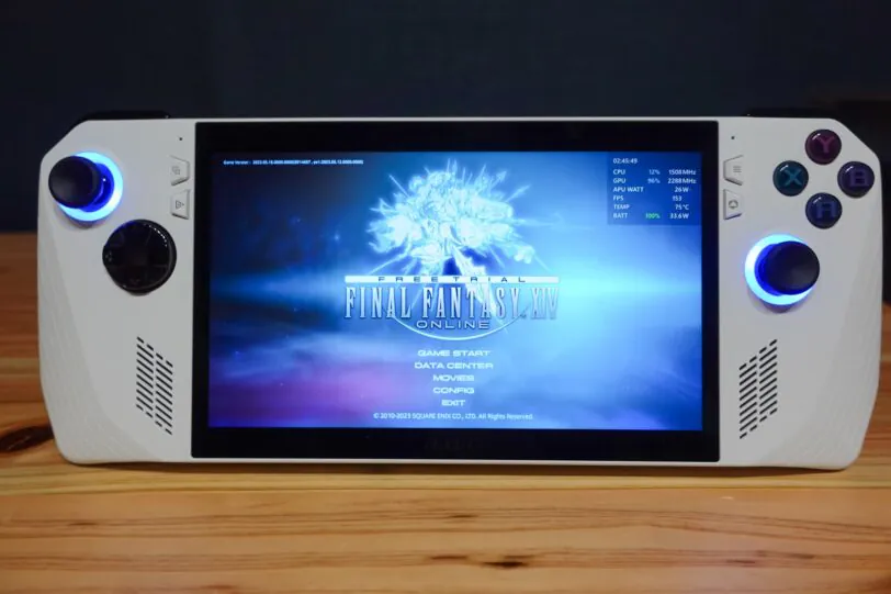 ROG AllyでFF14をプレイしたときのfps